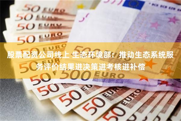 股票配资公司线上 生态环境部：推动生态系统服务评价结果进决策进考核进补偿