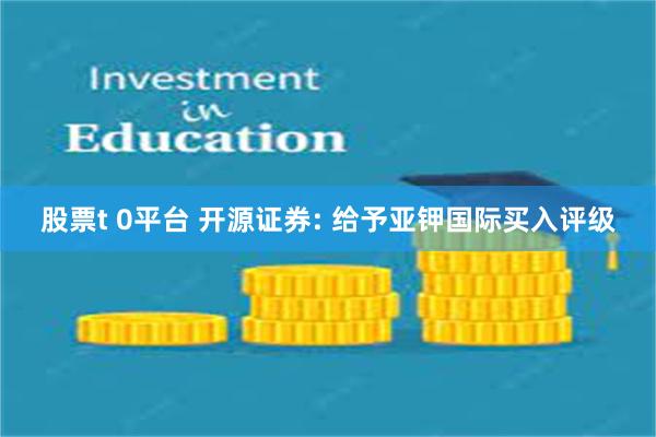 股票t 0平台 开源证券: 给予亚钾国际买入评级