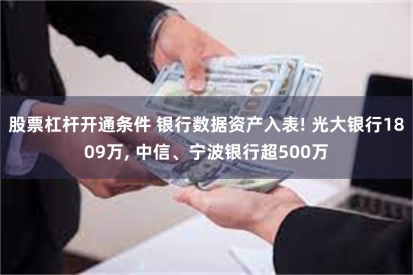 股票杠杆开通条件 银行数据资产入表! 光大银行1809万, 中信、宁波银行超500万